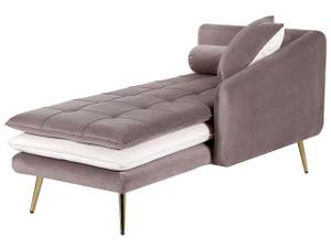 Chaise longue GONESSE Marron - Doré - Taupe - Blanc