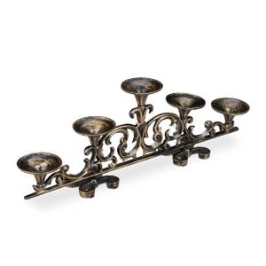 Chandelier 5 bras antique en lot de 5 Noir - Marron