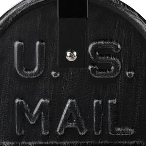 US Briefkasten vintage black Schwarz - Rot - Metall - 19 x 25 x 53 cm