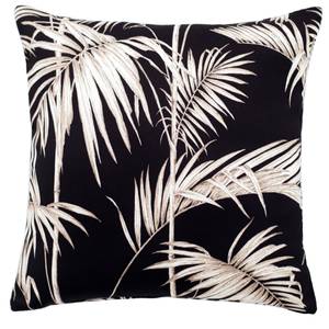 Kissenbezug schwarz, weiß Palmen Schwarz - Textil - 45 x 45 x 45 cm