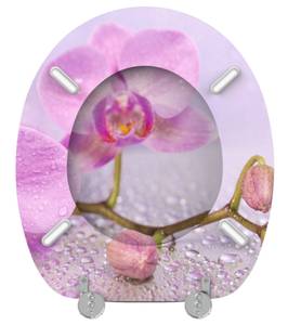 WC-Sitz Blooming Pink - Holzwerkstoff - 38 x 6 x 47 cm