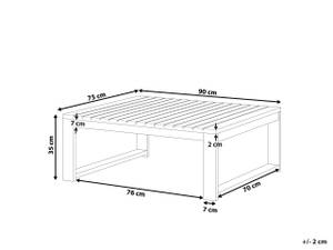 Gartentisch TIMOR Braun - Massivholz - 75 x 35 x 90 cm