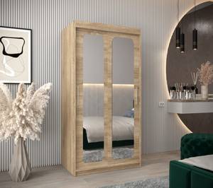 Armoire à portes coulissantes promo t3 Imitation chêne de Sonoma - Largeur : 100 cm - 2 porte