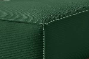 Canapé d'angle SAMU Cord Vert émeraude - Angle à gauche (vu de face)
