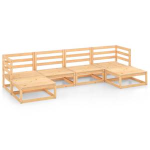 Garten-Lounge-Set (6-teilig) 3009734-1 Braun - Massivholz - Holzart/Dekor - 70 x 30 x 70 cm