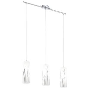 Lampe à suspension RIVATO Gris - Blanc - Verre - Métal - 9 x 110 x 70 cm