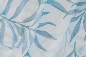Vorhang blau Blätter Wohnzimmer Blau - Textil - 140 x 245 x 1 cm