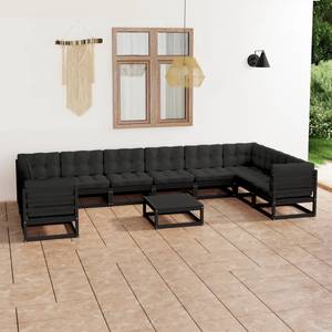 Garten-Lounge-Set (11-teilig) 3009778-2 Anthrazit - Schwarz