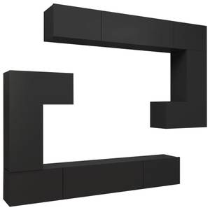 TV-Schrank 8er Set D473 Schwarz - Tiefe: 100 cm