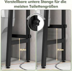 Toilettenregal NM9185 Schwarz