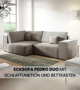 ECKSOFA PEDRO Duo Beige - Ecke davorstehend links