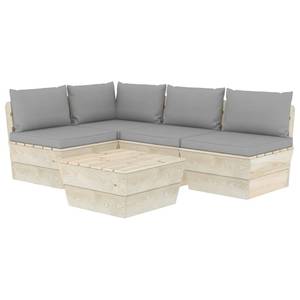 Garten-Lounge-Set (5-teilig) 3016490-9 Grau - Holzwerkstoff - Holzart/Dekor - 60 x 30 x 60 cm