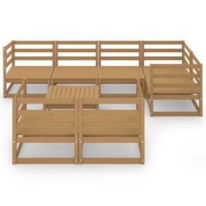 Garten-Lounge-Set (8-teilig) 3009802-1 Braun - Massivholz - Holzart/Dekor - 70 x 30 x 70 cm