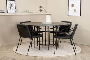 Essgruppe Copenhagen (5-teilig) Braun - Massivholz - 140 x 74 x 140 cm