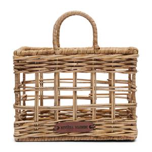 Rustikale Rattan Serviettenständer Braun - Rattan - Holzart/Dekor - 10 x 34 x 18 cm