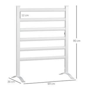 Handtuchheizkörper 850-193V90 Silber - Metall - 36 x 90 x 69 cm