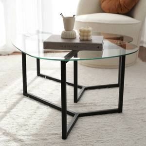 Table basse Dmotoles Noir - Verre - 58 x 40 x 82 cm