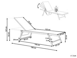 Chaise longue PORTOFINO Blanc