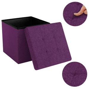 Sitzhocker Sitzwürfel Fußhocker Hocker Violett - Textil - 30 x 30 x 30 cm