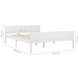 Cadre de lit 3009062-1 Blanc - Largeur : 126 cm