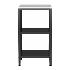 Outdoorset Standregal+Schrank Schwarz - Metall - 80 x 92 x 50 cm