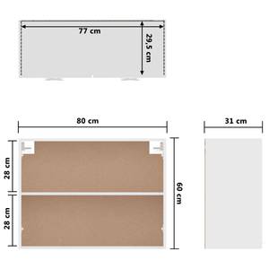 Hängeschrank 3016496-6 Weiß - 80 x 60 cm