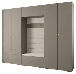 Garderobe Inova 2 Z14 Gold - Grau - Weiß - Gold