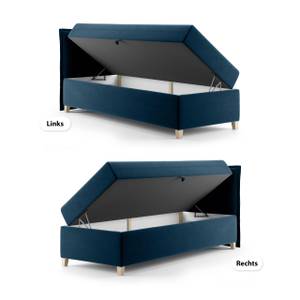 Boxspringbett Einzelbett Martines Mini Blau - Breite: 80 cm