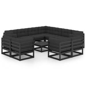 Salon de jardin (lot de 12) 3009711-2 Anthracite - Noir