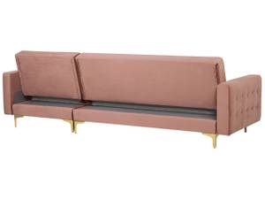 Ecksofa ABERDEEN Gold - Pink - Armlehne davorstehend rechts - Ecke davorstehend rechts - Schlaffunktion davorstehend links