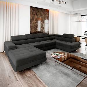 Ecksofa CASONE R-S Schwarz - Ecke davorstehend rechts