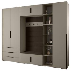 Garderobe Inova 1 Z11 Schwarz - Braun - Grau - Schwarz