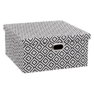 Aufbewahrungsbox mit Deckel, 31 x 31 cm Schwarz - Kunststoff - 31 x 15 x 31 cm