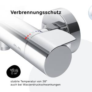 AM.PM Duschthermostat Brausearmatur Silber - Metall - 28 x 7 x 10 cm