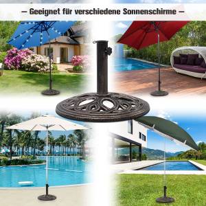 Sonnenschirmständer Marktschirmständer Braun - Metall - 60 x 32 x 46 cm