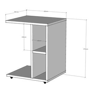 Table d'appoint rectangulaire Brørup Blanc - Bois manufacturé - 45 x 58 x 35 cm