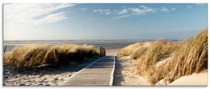 Glasbild Nordseestrand auf Langeoog 125 x 50 cm