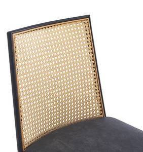 Lot de 2 chaises OSAKA Noir - Rotin - 52 x 79 x 42 cm