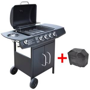 Gasgrill Schwarz - Metall - 56 x 100 x 104 cm