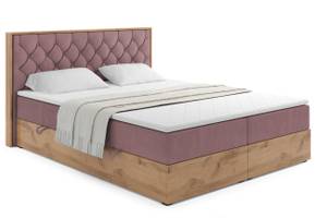 Boxspringbett LOLLY5 Rosé - Breite: 129 cm - H3