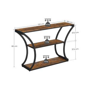 Konsolentisch Braun - Holzwerkstoff - 30 x 80 x 120 cm