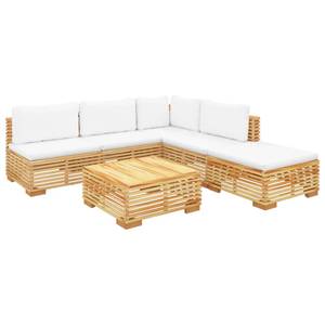 Garten-Lounge-Set 3028565-14 (6-teilig) Braun - Cremeweiß - Weiß