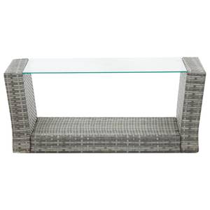 Ensemble de canapés (lot de 4) 3012362-2 Gris - Métal - Rotin - 50 x 35 x 85 cm