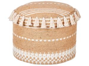 Pouf SARSAR Beige - Fibres naturelles - 50 x 35 x 50 cm