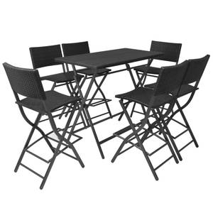 Garten-Lounge-Set (7-teilig) 293959 Schwarz