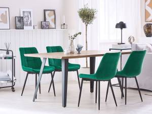 Chaise de salle à manger MELROSE Noir - Vert foncé - Vert