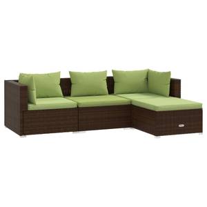 Salon de jardin (lot de 4) 3013632-7 Marron - Vert - Hauteur : 30 cm