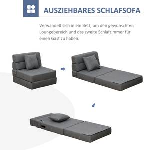 Schlafsessel 839-027CG Grau - Holzwerkstoff - 70 x 61 x 70 cm