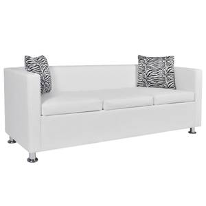 3-Sitzer-Sofa DE856 Weiß - Kunststoff - 63 x 63 x 170 cm