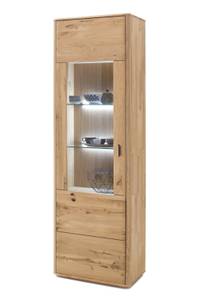 Vitrine Renzo 4-LA, mit Beleuchtung Braun - Massivholz - Holzart/Dekor - 66 x 208 x 38 cm